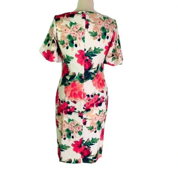 Eliza J Puff Sleeve Floral Sheath Dress Size 4 NWT - Picture 5 of 14
